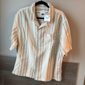 Casual Striped Beige Shirt